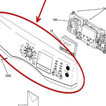 GE Part# WE20X23594 Control Panel Assembly (OEM)