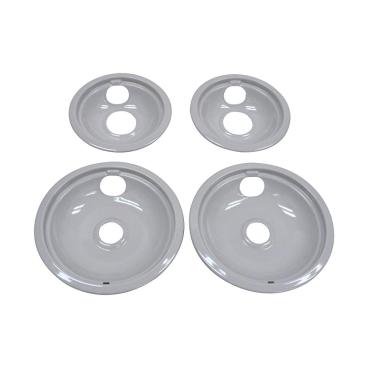 Amana AKDE5WW/MFG# P1131742NWW Drip Bowl Kit (Two 6 Inch and Two 8 Inch) - Genuine OEM