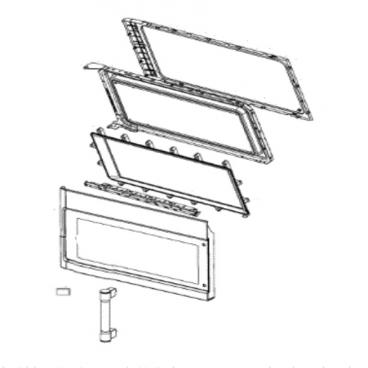 Maytag MMV4206FB3 Microwave Door - Black Genuine OEM
