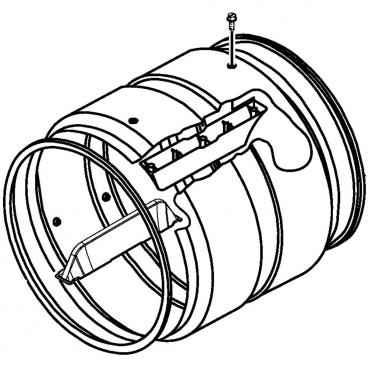 Whirlpool 7MWGD8000EW0 Drum Assembly - Genuine OEM