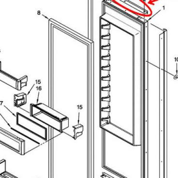 Whirlpool Part# WP2005840 Door Trim (OEM)