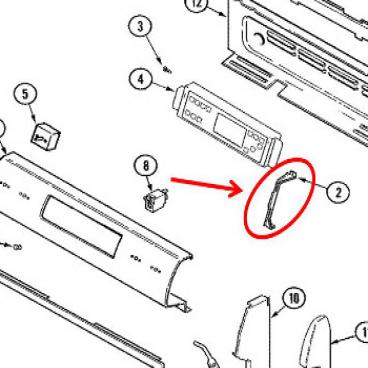 Whirlpool Part# WP3801F646-51 Bracket (OEM)