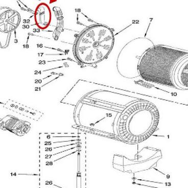 Whirlpool Part# WP8182736 Hose (OEM)