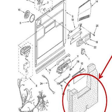 Whirlpool Part# WP9743449 Insulation Pad (OEM)
