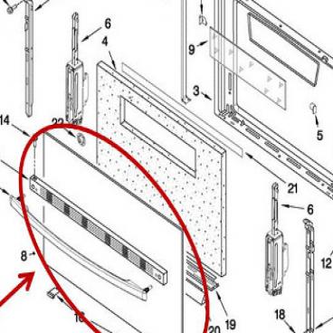 Whirlpool Part# WPW10174486 Door Glass (OEM)