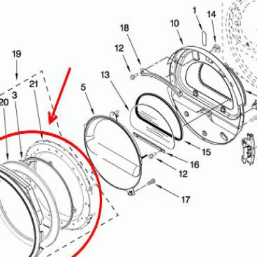 Whirlpool Part# WPW10215756 Door (OEM)