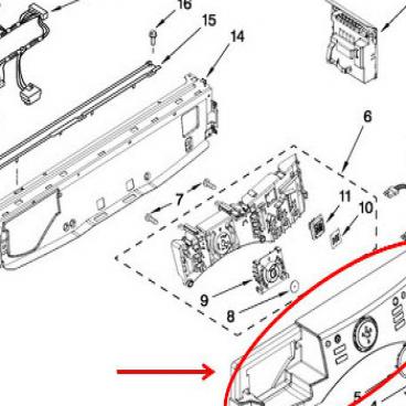 Whirlpool Part# WPW10283497 Console (OEM)