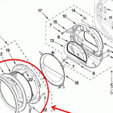 Whirlpool Part# WPW10371557 Door (OEM)