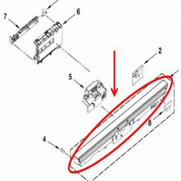 Whirlpool Part# WPW10481150 Control Panel (OEM)