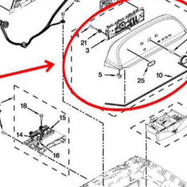 Whirlpool Part# WPW10560117 Console (OEM)