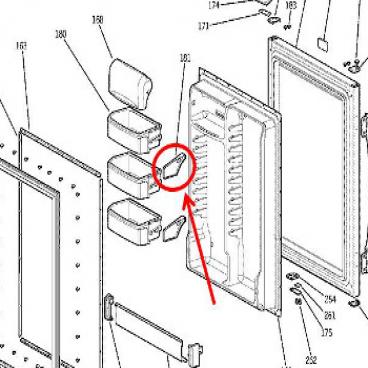 GE Part# WR02X11051 Porta Bin Snugger (OEM)