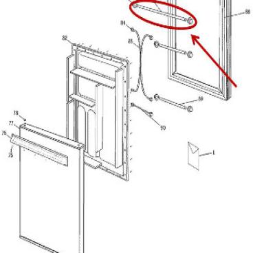 GE Part# WR02X11650 Door Guard (OEM)