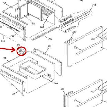 GE Part# WR02X11827 Magnet and Housing Assembly (OEM)