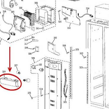 GE Part# WR02X11877 Lamp Shield (OEM)