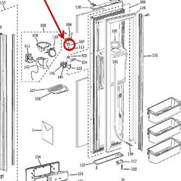 GE Part# WR02X11893 Lamp Socket (OEM)