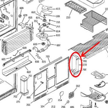 GE Part# WR02X11995 Evaporator End Piece Block (OEM)