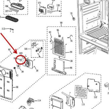 GE Part# WR02X12745 Housing Clip (OEM)