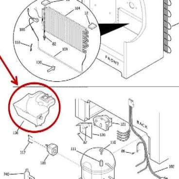 GE Part# WR02X30853 Drain Pan (OEM)