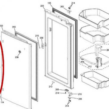 GE Part# WR12X27875 Door Handle (OEM) Inner,Stainless