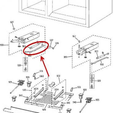 GE Part# WR13X10347 Arm Link Hinge (OEM)