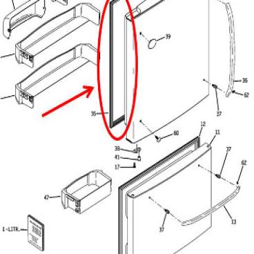 GE Part# WR14X10347 Gasket (OEM)