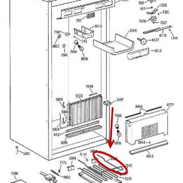 GE Part# WR17X10676 Drain Pan Support (OEM)