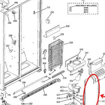 GE Part# WR17X12409 Evaporator Cover (OEM)