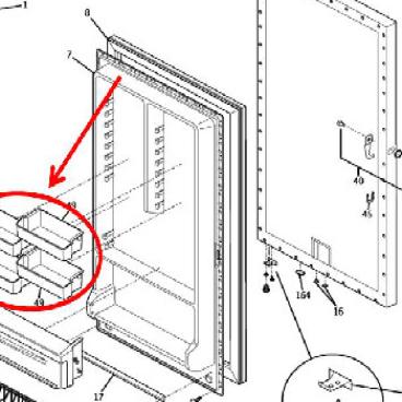 GE Part# WR17X12666 Door Bin (OEM) 2 Liter