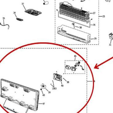 GE Part# WR17X12809 Evaporator Cover Assembly (OEM)