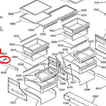 GE Part# WR1X1826 Screw (OEM)