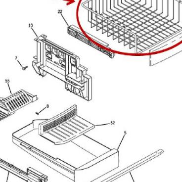 GE Part# WR21X10181 Basket Assembly (OEM) Upper