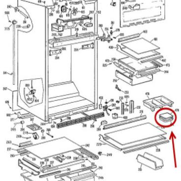 GE Part# WR2X8024 Hinge Cover (OEM)