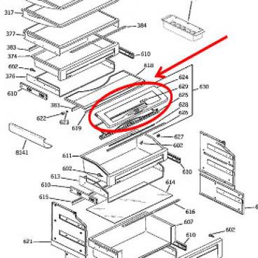 GE Part# WR32X10330 Showcase Flip Lid Window (OEM)