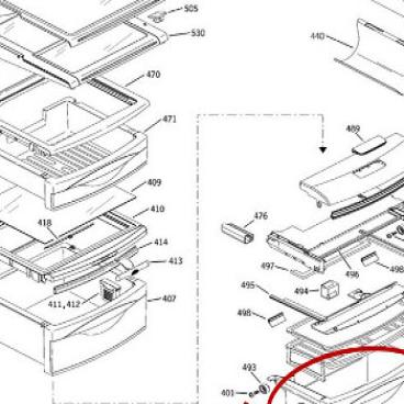 GE Part# WR32X26220 Chill Pan Assembly (OEM)