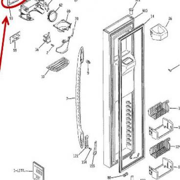 GE Part# WR55X10679 Dispenser Control (OEM)