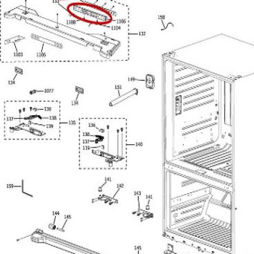 GE Part# WR55X10810 PBA Display Case (OEM)