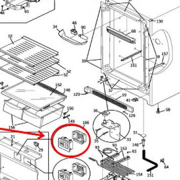 GE Part# WR55X10905 Electronic Control (OEM)