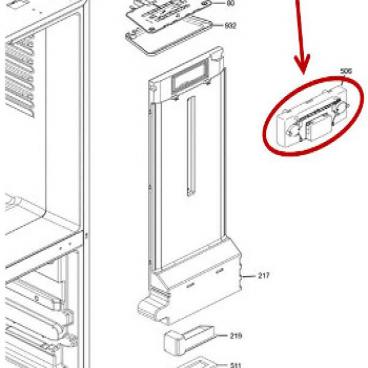 GE Part# WR55X26507 Housing Control Assembly (OEM)