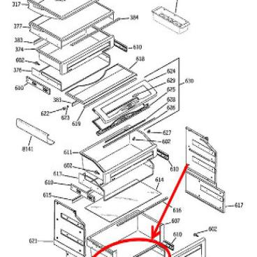 GE Part# WR72X10106 Vegetable Pan Wire Support (OEM)