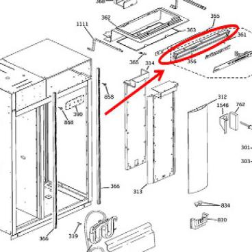 GE Part# WR74X10250 Housing Control (OEM)