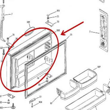 GE Part# WR78X10491 Door Foam Assembly (OEM)