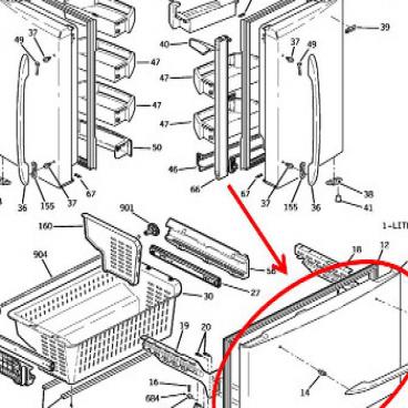 GE Part# WR78X12654 Door Foam Assembly (OEM)