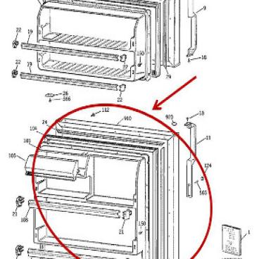 GE Part# WR78X24538 Door (OEM)