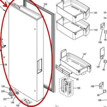 GE Part# WR78X26432 Door Slate (OEM)