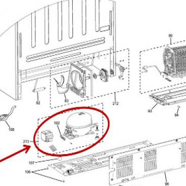 GE Part# WR87X25648 Compressor Kit (OEM) Single Speed