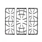 Frigidaire DGGF3032KWM Burner Grate Kit (3 piece - Left, right, and center w/foot pads) - Genuine OEM