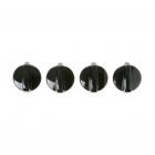 GE JGBP79BEB3BB Burner Control Knob Kit (4 Pack) - Genuine OEM