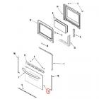 Maytag MLR4451AJW Exterior Door Glass with Tape - White - Genuine OEM