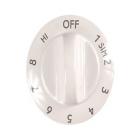 Frigidaire FEC30S8HSB Burner Control Knob (White) - Genuine OEM