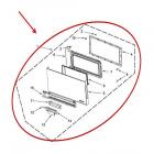 Whirlpool Part# W10666250 Microwave Door (OEM)